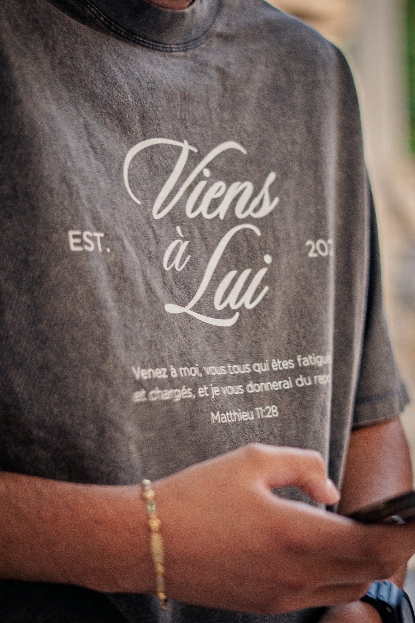 Tee-Shirt - Viens à Lui Noir